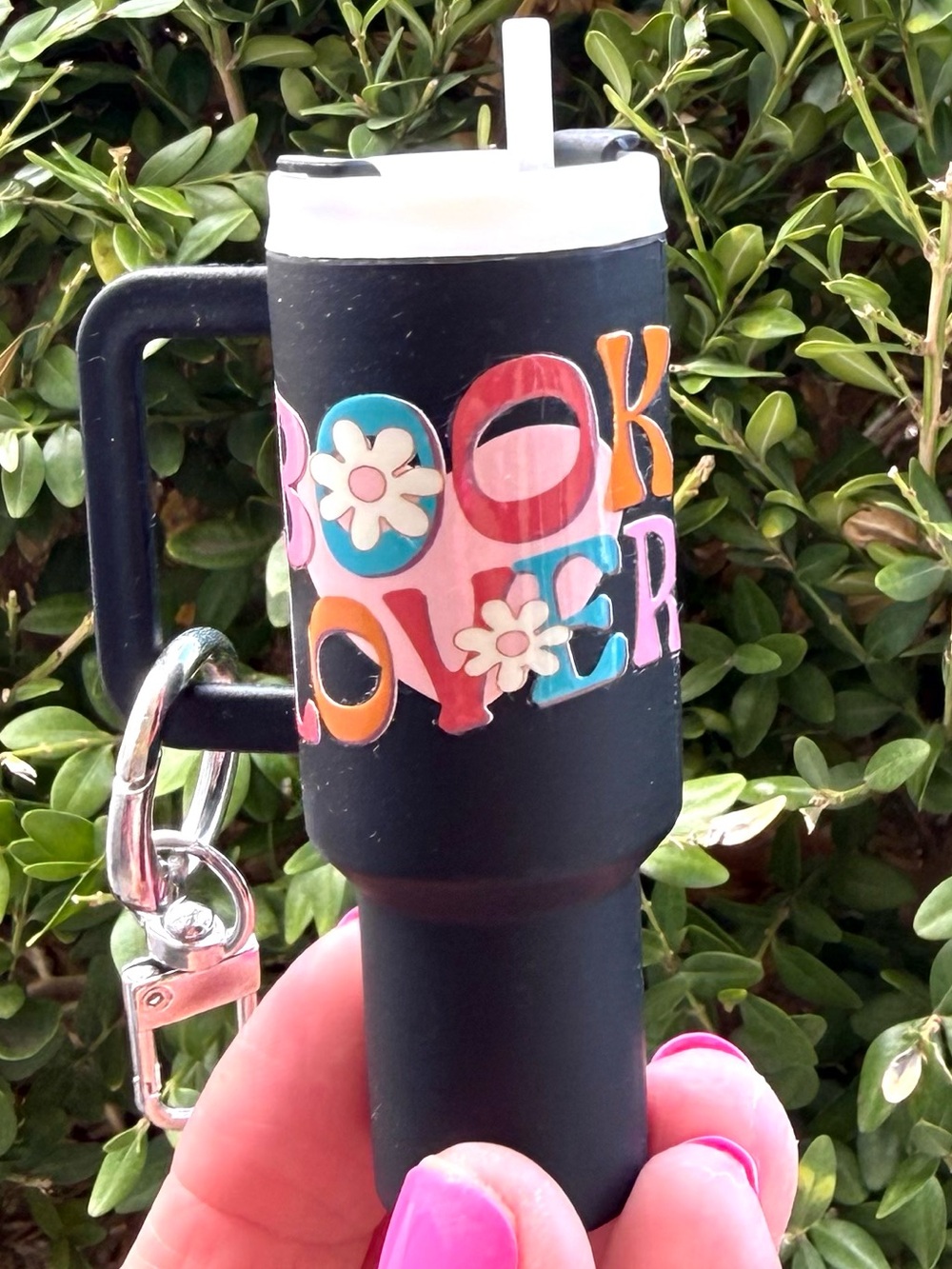 Keychain lip balm holder Stanley-inspired water bottle replica gift idea